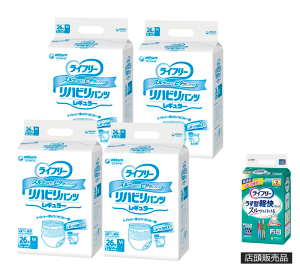 ユニ・チャーム ライフリー リハビリパンツ レギュラー Mサイズ 計104枚 (26枚×4袋)